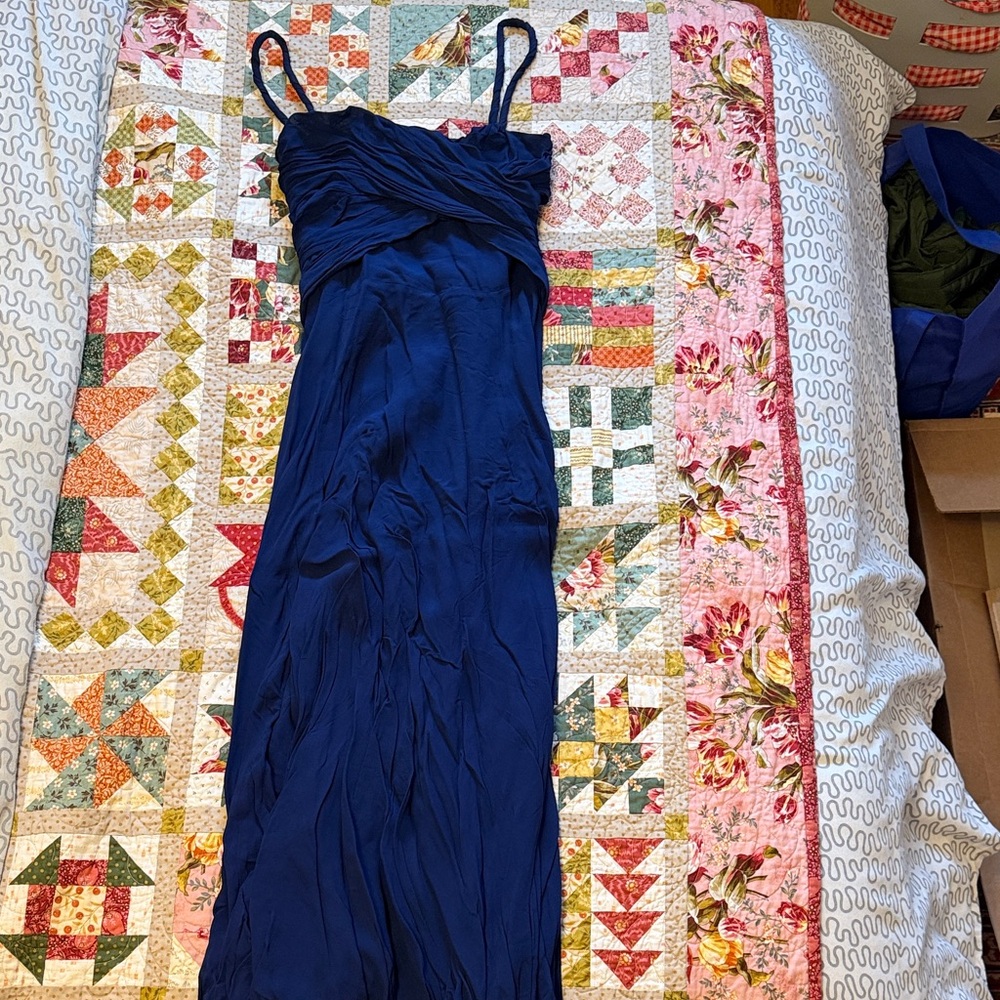 Reformation Deep Blue Maxi Dress